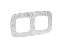 Legrand 754342 Valena ALLURE. Рамка Нарцисс хром . 2-постовая универсальная