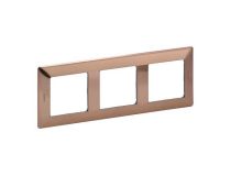 Legrand 754163 Valena LIFE. Рамка Медь . 3-постовая универсальная