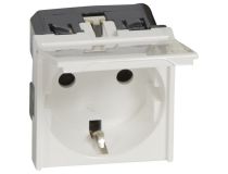 Legrand 77219 Mosaic Розетка 2К+З нем. ст. с крышкой