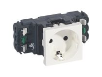 Legrand 77401 Mosaic Розетка DLP 2К+З нем. ст., с защ. шт., авт. кл.