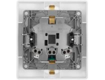 Legrand 672233 ETIKA Розетка 2X2К+З авт., защ.шт, бел