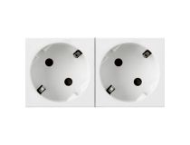 Legrand 77252 Mosaic Розетка 2x2К+З нем. ст. с отверстиями под 45°