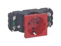 Legrand 77421 Mosaic Розетка DLP 2К+З нем. ст., с блокировкой, безвинтовые зажимы