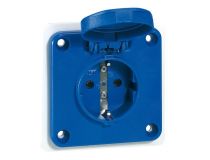 Legrand 57676 Розетка нем.ст. 16А 2К+З 230В IP44 син.75х75 со шторк.