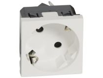 Legrand 77245 Mosaic Розетка 2К+З нем. ст. с отверстиями под 45°