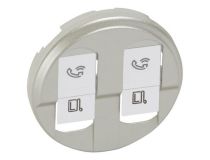 Legrand 068552 Celiane Лиц. панель для розетки 2хRJ45, титан