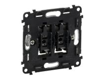 Legrand 752028 Valena IN MATIC. Переключатель двухклавишный 10А 250В. Безвинтовые зажимы