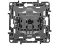 Legrand 672234 ETIKA Розетка без заземления со шторками белая винтовые зажимы (672234)