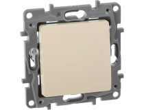 Legrand 672314 ETIKA Кнопка НО/НЗ слоновая кость 6АХ безвинтовые зажимы (672314)