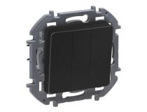 Legrand 673643 Выключатель трехклавишный INSPIRIA 10 AX 250 В~ антрацит (673643)