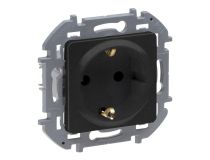 Legrand 673723 Розетка 2К+З немецкий стандарт 16 А 250 В~ INSPIRIA антрацит (673723)