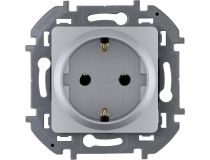 Legrand 673722 Розетка 2К+З немецкий стандарт 16 А 250 В~ INSPIRIA алюминий (673722)