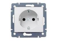 Legrand 773759 CARIVA Розетка с заземлением в рамку бежевая (773759)