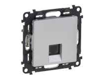 Legrand 753638 Valena LIFE Розетка телефонная RJ11 одиночная с лицевой панелью алюминий (753638)