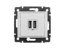 Legrand 770470 VALENA Розетка двойная USB белая (770470)