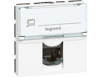 Legrand 076576 Mosaic Розетка компьютерная RJ45 STP 2 модуля категория 6А белая (076576)