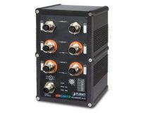 PLANET IGS-604HPT-M12 IP67-rated Industrial L2+ 4-Port 10/100/1000T M12 802.3at PoE