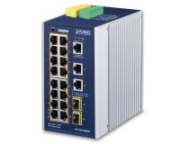 PLANET IGS-20160HPT IP30 Industrial L2+/L4 16-Port 1000T 802.3at PoE