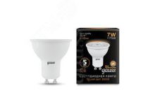 GAUSS 101506107 Лампа светодиодная LED 7 Вт 600 Лм 3000К теплая GU10 MR16 Black Gauss (101506107)