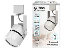 GAUSS TR012 Светильник трековый однофазный ДПО под лампу GU10 IP20 белый 60х145 мм цилинрд 220 В Track Gauss (TR012)
