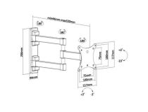 ULTRAMOUNTS UM893 Наклонно-поворотный кронштейн (VESA75/100, 13-27 , 20кг)