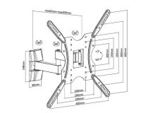 ULTRAMOUNTS UM903 Наклонно-поворотный кронштейн (VESA100/400,32-55 , 20кг)