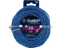 ЗУБР Профессионал 71030-3.0 Леска для триммера износостойкая (3.0мм, 15м, витой квадрат )
