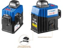 Зубр 34908-2 ЗУБР КРЕСТ 3D №2 нивелир лазерный 3х360°, 20м/70м, точн. +/-0,3 мм/м, штатив