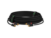 Greenconnect GCR-53114 Кабель 20.0m аудио 2 х RCA , 2 х RCA , GOLD, черный,