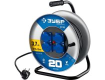 Зубр 55080-20 Удлинитель на катушке КГ 315, 20 м, 3700 Вт, 4 гнезда, IP44, КГ 3х1,5 кв мм, ЗУБР Профессионал