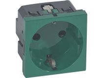 Legrand 077216 Mosaic-New Розетка с заземлением зеленая (077216)