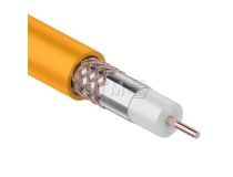 01-2654 Кабель коаксиальный REXANT RG-6U+Cu нг(А)-HF, Cu/Al/Cu, 64%, 75 Ом, бухта 100 м, оранжевый