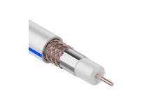 01-2471 Кабель коаксиальный REXANT DG 113, Cu/Al/Cu, 75%, 75 Ом, бухта 100 м, белый