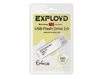 EXPLOYD EX-64GB-650-White USB2.0 Flash Drive 64Gb (RTL)