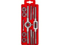 Зубр 28121-H12 ЗУБР 12 предметов, набор метчиков и плашек в пластиковом боксе, сталь 9ХС