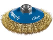 Зубр 35267-125_z02 ЗУБР ПРОФЕССИОНАЛ . Щетка коническая для УШМ, витая латун стальная проволока 0,3мм, 125ммхМ14