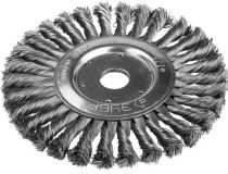 Зубр 35190-175_z01 ЗУБР ЭКСПЕРТ . Щетка дисковая для УШМ, плетеные пучки стальной проволоки 0,5мм, 175х22мм