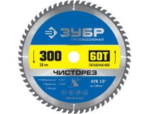 Зубр 36905-300-30-60 ЗУБР Чисторез 300 x 30мм 60Т, диск пильный по дереву
