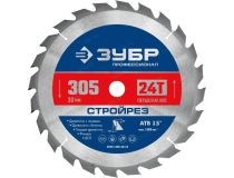Зубр 36931-305-30-24 ЗУБР Стройрез 305х30мм 24Т, диск пильный по строительной древесине