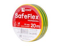 EKF plc-iz-sf-yg Изолента ПВХ желто-зеленая 19мм 20м серии SafeFlex (plc-iz-sf-yg)