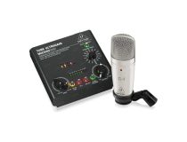 Behringer VOICE STUDIO набор для звукозаписи: MIC500USB ламповый предусилитель, конденсаторный микрофон C-1