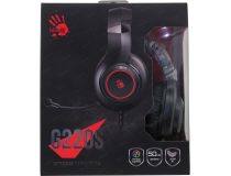 Наушники с микрофоном Bloody G220S Black (USB, шнур 2м, с регулятором громкости)