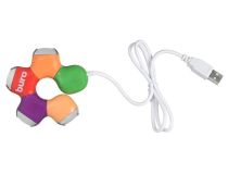 Разветвитель USB 2.0 Buro BU-HUB4-0.5-U2.0-Flower 4порт. разноцветный