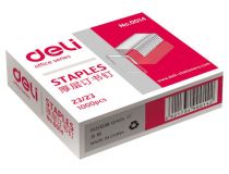 Скобы для степлера 23/23 Deli E0014 оцинкованные кор.карт. (упак.:1000шт.)