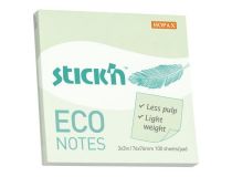Блок самоклеящийся бумажный Stick`n ECO 21748 76x76мм 100лист. 60г/м2 пастель зеленый