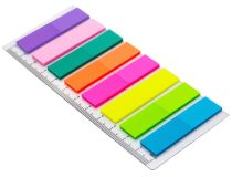 Закладки самокл. пластиковые Silwerhof 45x12мм 8цв.в упак. 25лист