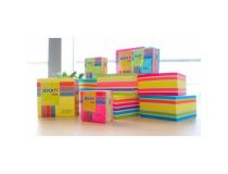 Блок самоклеящийся бумажный Stick`n 21538 76x76мм 400лист. 70г/м2 неон+пастель 6цв.в упак.