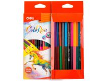 Карандаши цв. Deli EC00520 ColoRun двухцвет. липа 24цв. коробка/европод. (12шт)