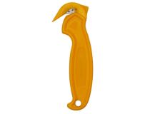 Нож канцелярский для упаковочных материалов Buro желтый