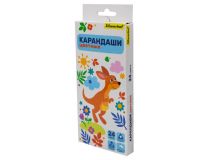 24цв. коробка/европод. Карандаши цв. Silwerhof Веселые друзья 2.65мм трехгран. дерево